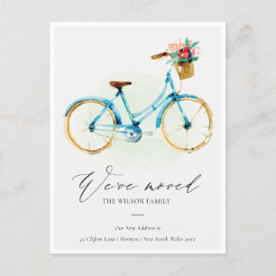 Elegant Pink Blue Yellow Floral Bike We hebben ons Briefkaart