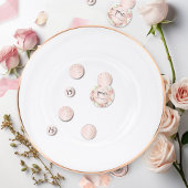 Elegant Pink, Blush en Roos Gold Quinceañera Confetti