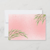 Elegant Pink Blush Floral Greenery Waterverf RSVP (Achterkant)