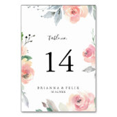 Elegant Pink Blush Floral Wedding Kaart (Achterkant)