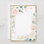 Elegant Pink Blush Floral Wedding Uitnodiging (Achterkant)