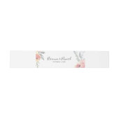 Elegant Pink Blush Floral Wedding Uitnodiging Uitnodigingen Wikkel (Vlak)