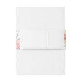 Elegant Pink Blush Floral Wedding Uitnodiging Uitnodigingen Wikkel (Achterkant Voorbeeld)