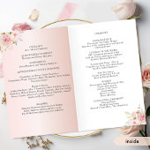 Elegant Pink Blush Roos Gold Quinceanera Programma