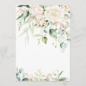 Elegant Pink Blush Waterverf Floral Wedding Kaart (Achterkant)
