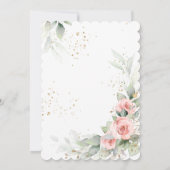 Elegant Pink Blush Waterverf Rozen Weddenschap Kaart (Achterkant)