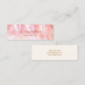 Elegant Pink Bokeh Cosmetology Spa en Salon Mini Visitekaartje (Voorkant / Achterkant)