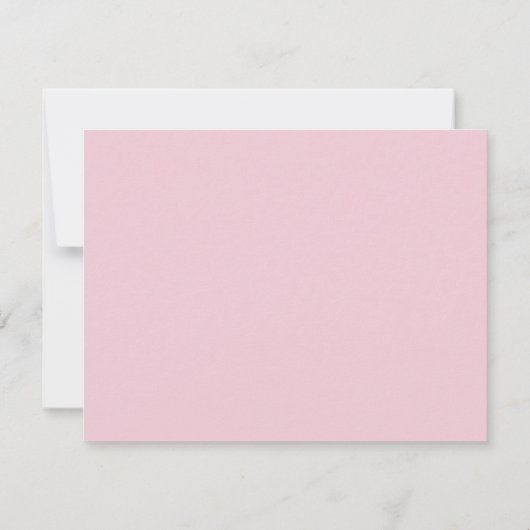 Elegant Pink Border Monogram Stationery Note Card Kaart (Achterkant)