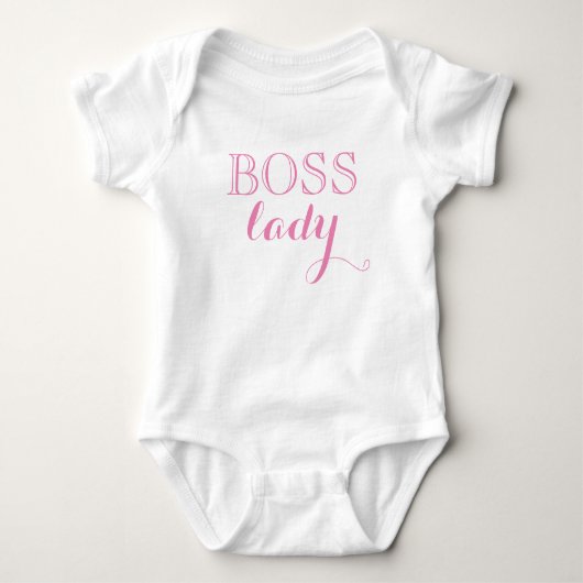 Elegant Pink Boss Lady Girl Romper (Voorkant)