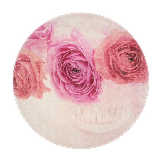 Elegant pink bouquets snijplank (Voorkant)