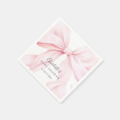  Elegant Pink Bow Baby Bridal Shower Servet (Hoek)