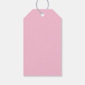 Elegant Pink Bow Baby Shower  Cadeaulabel (Achterkant)