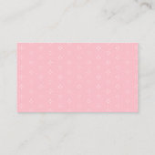 Elegant Pink Bow Baby Shower Diaper Raffle Ticket Informatiekaartje (Achterkant)