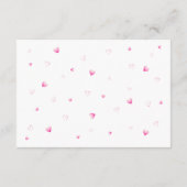 Elegant Pink Bow Books for Baby Request Card Informatiekaartje (Achterkant)