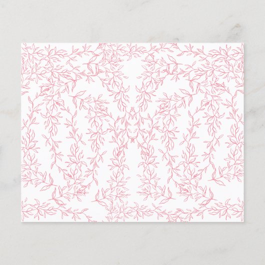 Elegant Pink Bow Bridal Shower Recipe (Achterkant)