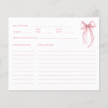 Elegant Pink Bow Bridal Shower Recipe