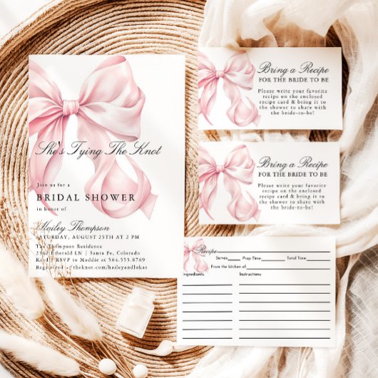 Elegant Pink Bow Cards and Gifts Sign Poster