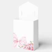  Elegant Pink Bow Floral Baby Shower Bedankdoosjes (Geopend)