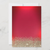 Elegant Pink Bow Gold Diamond Red Sweet 16  Kaart (Achterkant)