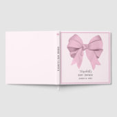 Elegant Pink Bow It's a Girl Baby Shower  Gastenboek (Volledig)