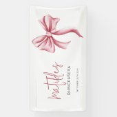 Elegant Pink Bow Quinceanera Spandoek (Verticaal)