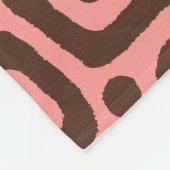 Elegant pink &brown Abstract pattern Fleece Deken (Hoek)