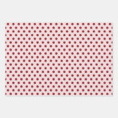 Elegant Pink Burgundy Floral Striped Polka Dot Inpakpapier Vel (Voorkant 3)