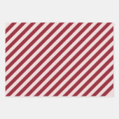 Elegant Pink Burgundy Floral Striped Polka Dot Inpakpapier Vel (Voorkant 2)