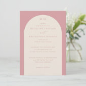 Elegant Pink Calligraphy Invitation Kaart (Staand voorkant)