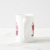 Elegant Pink Camellias Bone China Mok (Achterkant)