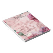 Elegant Pink Carnations Boho Floral - Name Notitieblok (Schuin)