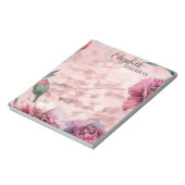 Elegant Pink Carnations Boho Floral - Name Notitieblok (Linkerzijde)