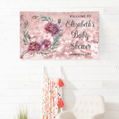 Elegant Pink Carnations Girl Baby Shower Spandoek (Insitu)