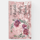 Elegant Pink Carnations Girl Baby Shower Spandoek (Verticaal)