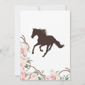 Elegant Pink Charro Quinceanera Floral Uitnodiging (Achterkant)