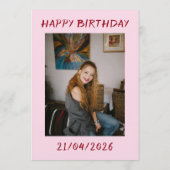 Elegant Pink Cheers to Thirty Cocktail 30 Birthday Kaart (Achterkant)