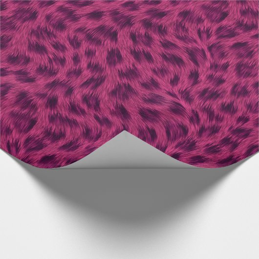 Elegant Pink Cheetah Animal Print Cadeaupapier (Hoek)