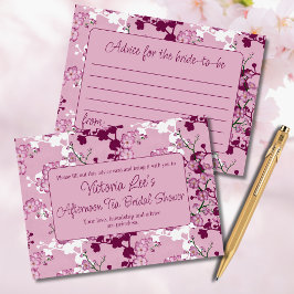 Elegant Pink Cherry Blossom Vrijgezellenfeest Advieskaart