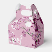 Elegant Pink Cherry Blossom Vrijgezellenfeest Bedankdoosjes (Achterkant)