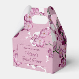 Elegant Pink Cherry Blossom Vrijgezellenfeest Bedankdoosjes