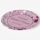 Elegant Pink Cherry Blossom Vrijgezellenfeest Papieren Bordje (Gekanteld)