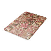 Elegant Pink Christmas Patchwork Blanket Badmat (Gekanteld)