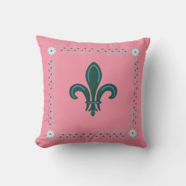 Elegant Pink Christmas Pillow | Customizable Holid Kussen