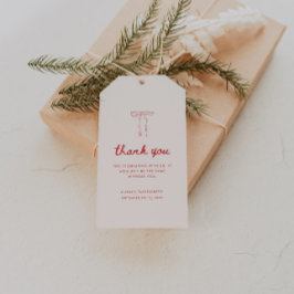 Elegant Pink Coquette Bow Bachelorette Thank You Cadeaulabel