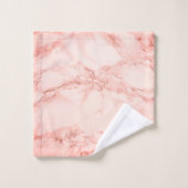 Elegant Pink Coral Marble Bad Handdoek (Wasdoekje)