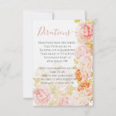 Elegant Pink Coral Secret Roos Garden Weddenschap Kaart (Achterkant)