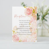 Elegant Pink Coral Secret Roos Garden Weddenschap Kaart (Staand voorkant)