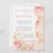 Elegant Pink Coral Secret Roos Garden Weddenschap Kaart (Voorkant)