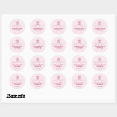 Elegant Pink Cupcake Bakery Product Ronde Sticker (Vel)