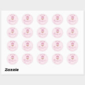 Elegant Pink Cupcake Bakery Thank You Ronde Sticker (Vel)